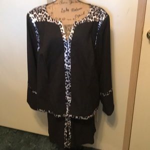 Gorgeous black with white and grey safari print